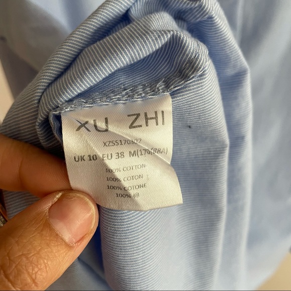 SOLD- XUZHI French Striped Blouse - Picture 7 of 7